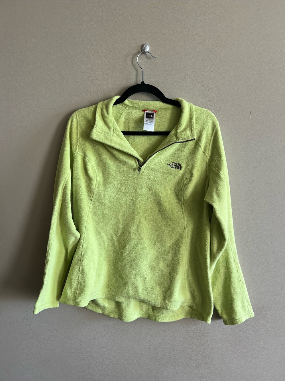 The North Face Women's Neon Lime Quarter-Zip Fleece Pullover
